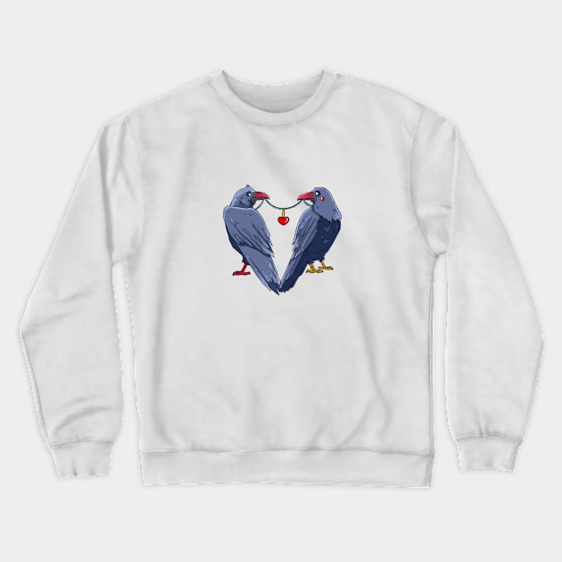 Ravens in love Crewneck Sweatshirt by Mariarti